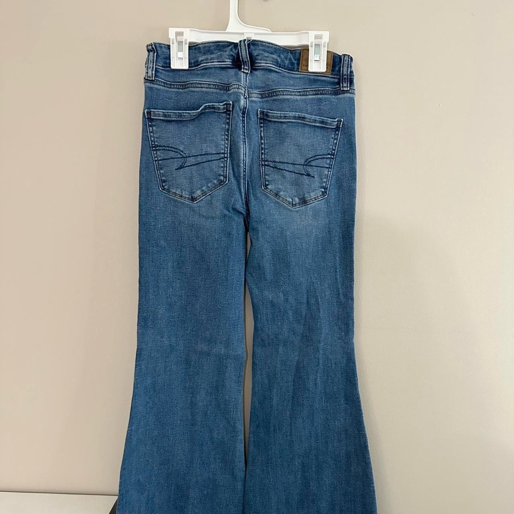 American Eagle Outfitters Blue Flare Wide Leg Jeans - Picture 4 of 6